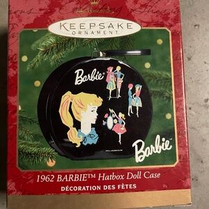 1962 barbie hatbox doll case ornament hallmark